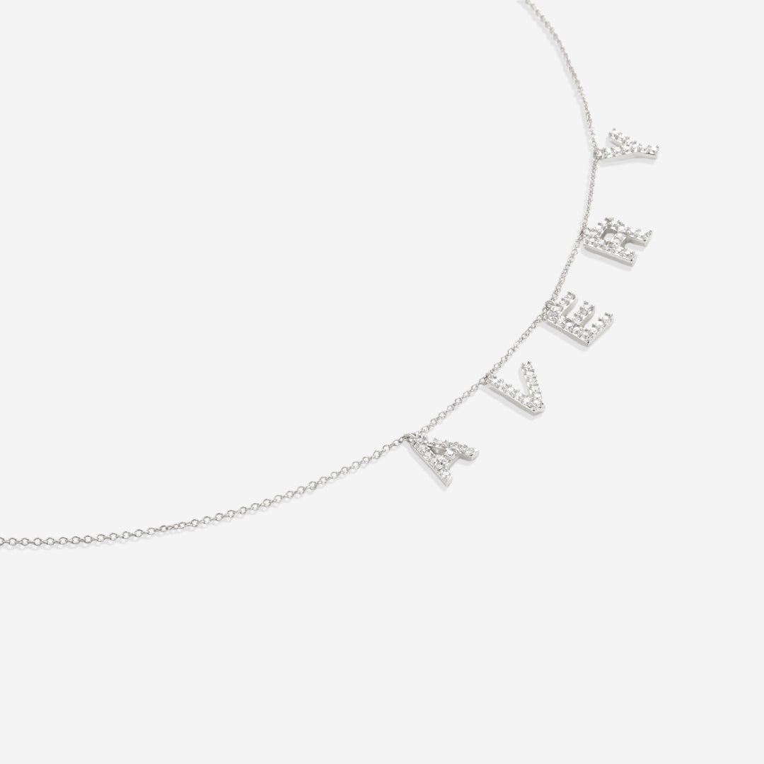 Block Letter Name Necklace