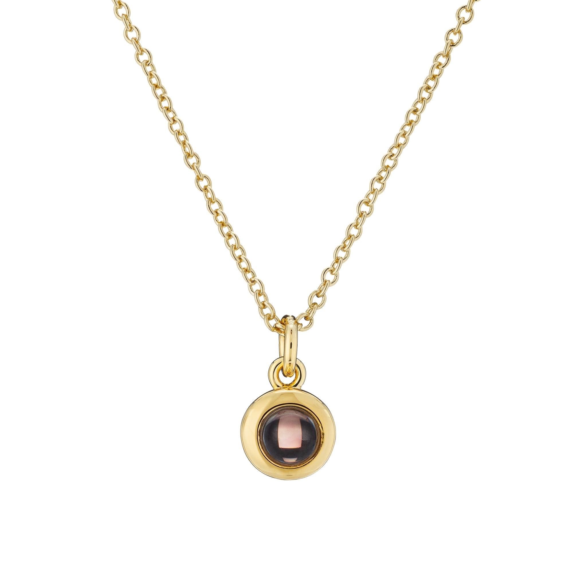 Personalized circular photo necklace