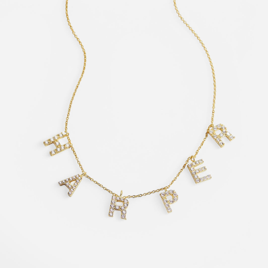 Block Letter Name Necklace