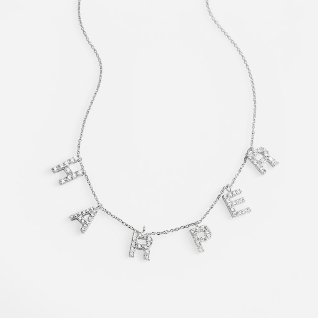 Block Letter Name Necklace