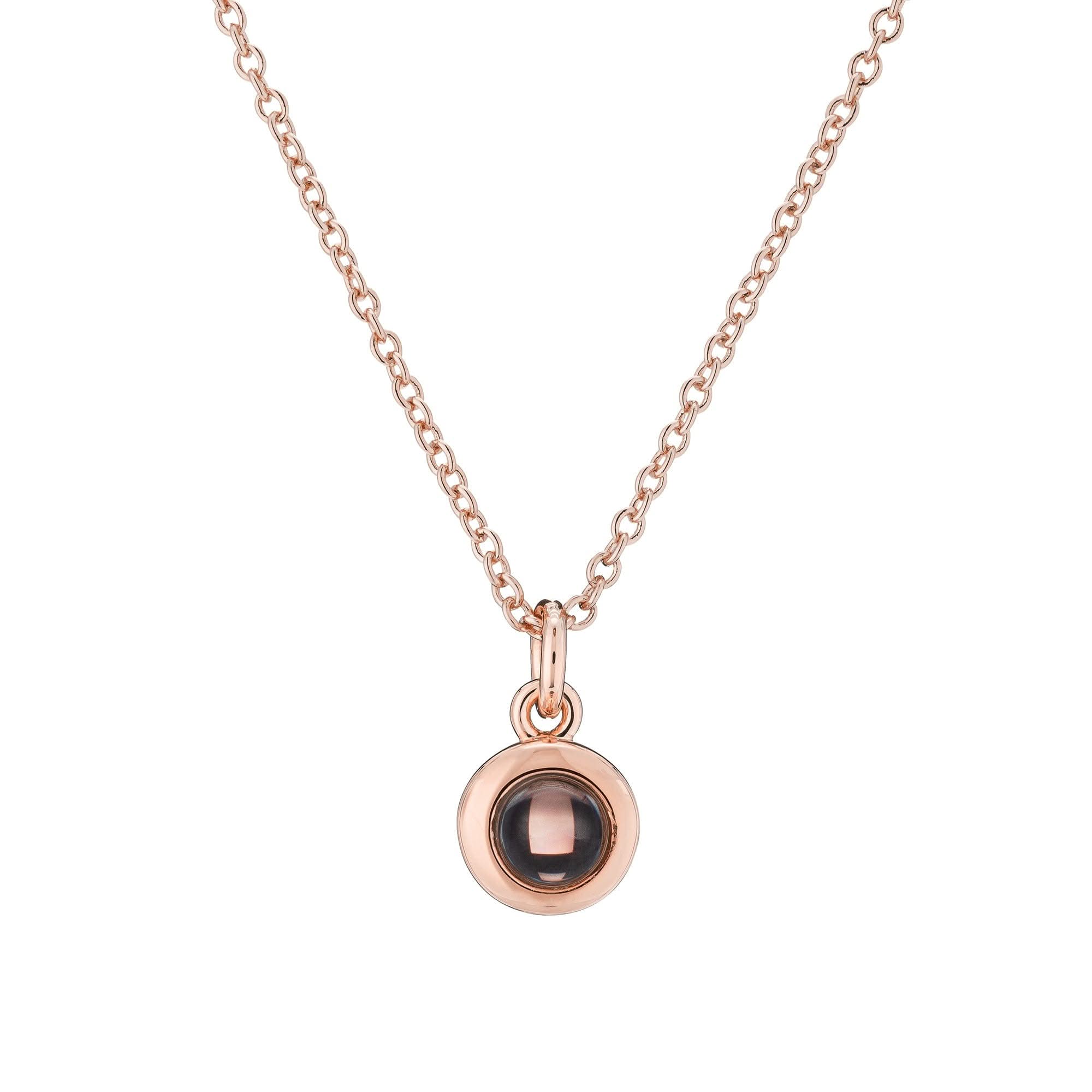 Personalized circular photo necklace