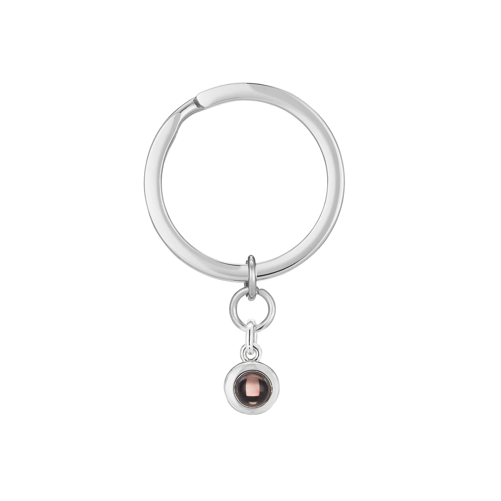 Personalized circular photo keychain