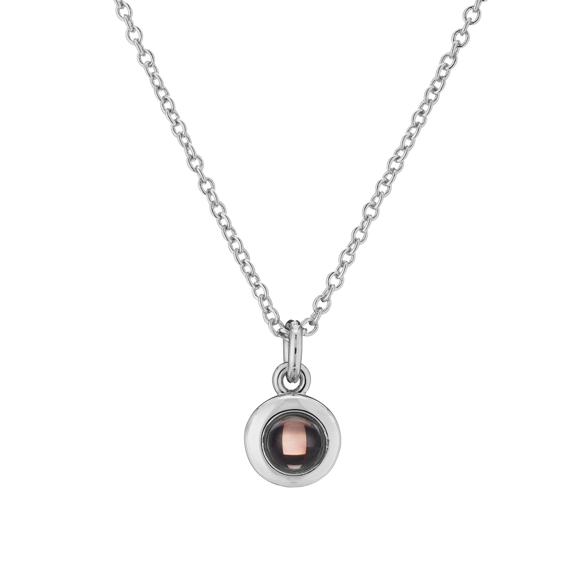 Personalized circular photo necklace