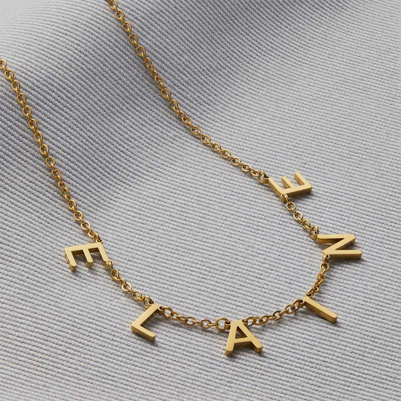 Necklace with name and custom letter
