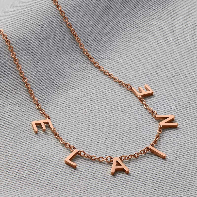 Necklace with name and custom letter
