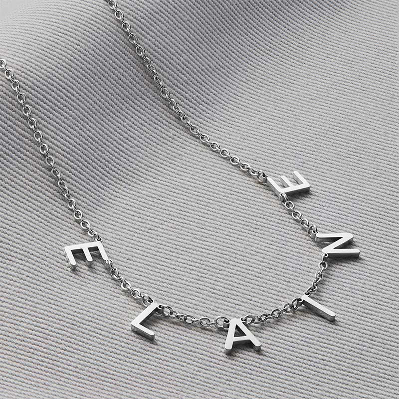 Necklace with name and custom letter