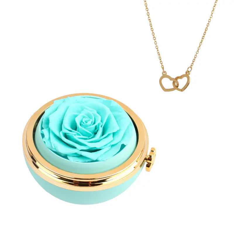 Passion Rose Éternelle Coffret with Collier Gravé