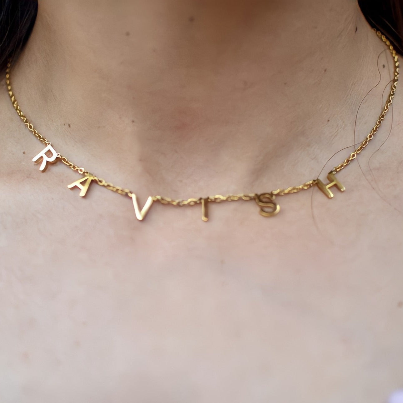 Necklace with name and custom letter