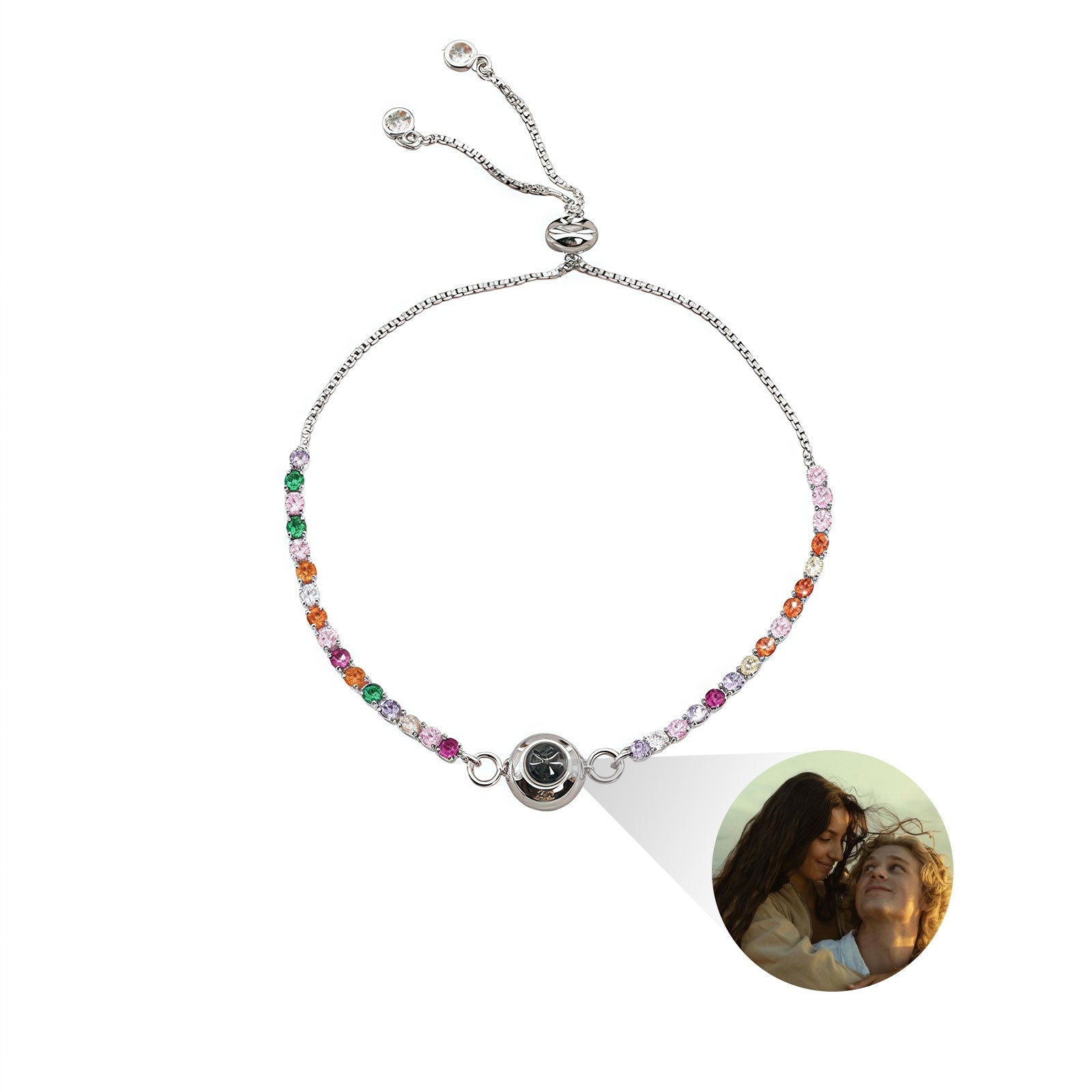 Colored Zircon Projection Bracelet