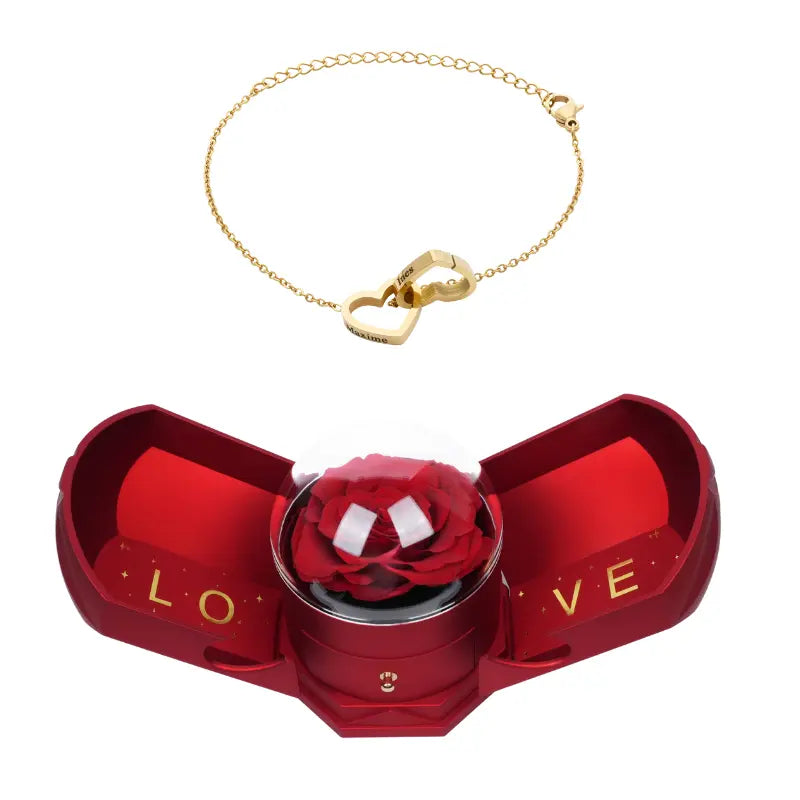 Harmonie Rose Éternelle Coffret with Gravé Bracelet