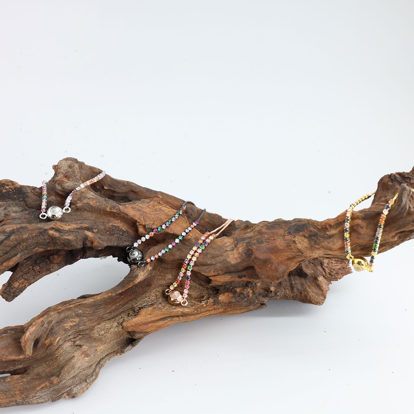 Colored Zircon Projection Bracelet