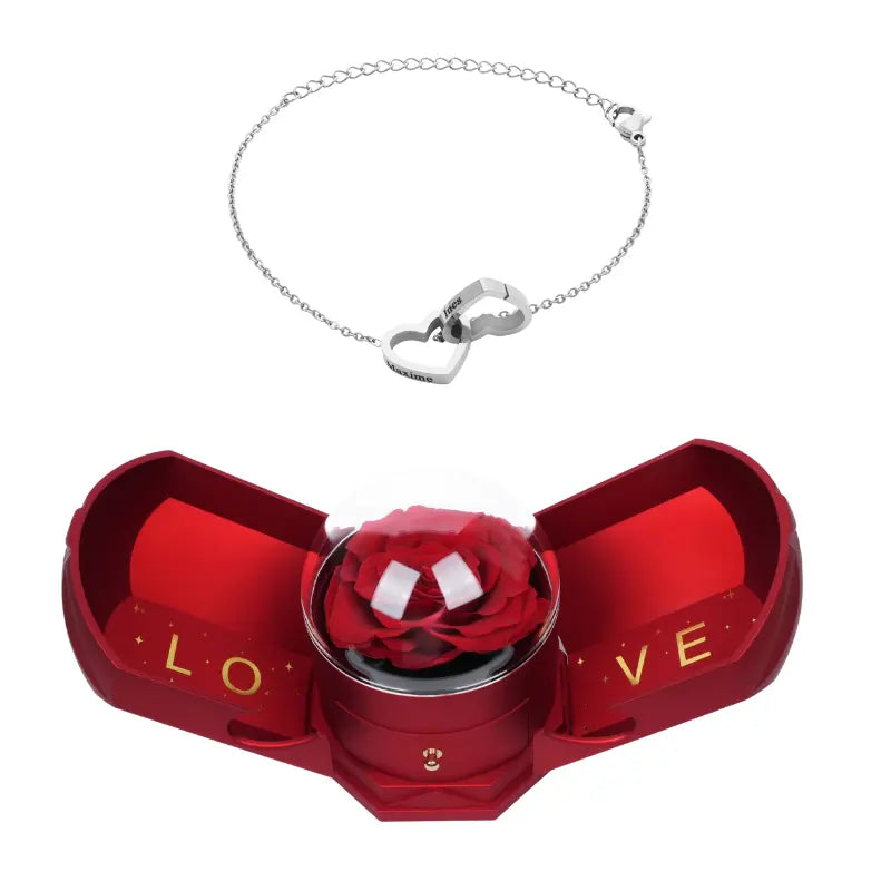 Harmonie Rose Éternelle Coffret with Gravé Bracelet