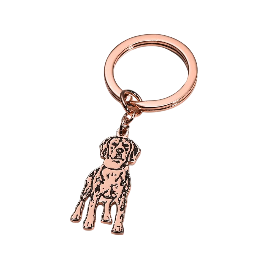 Cut-out pet keychain