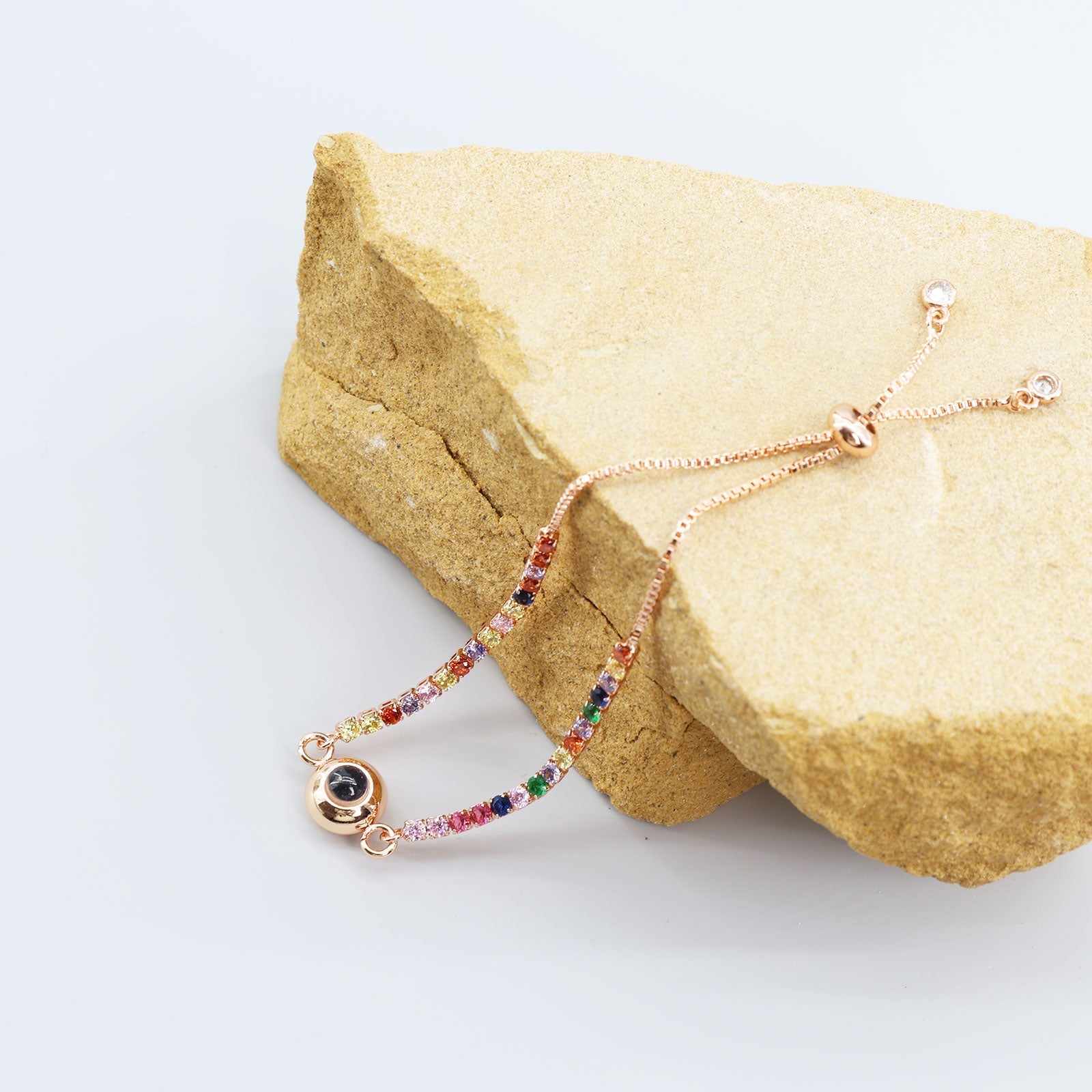 Colored Zircon Projection Bracelet