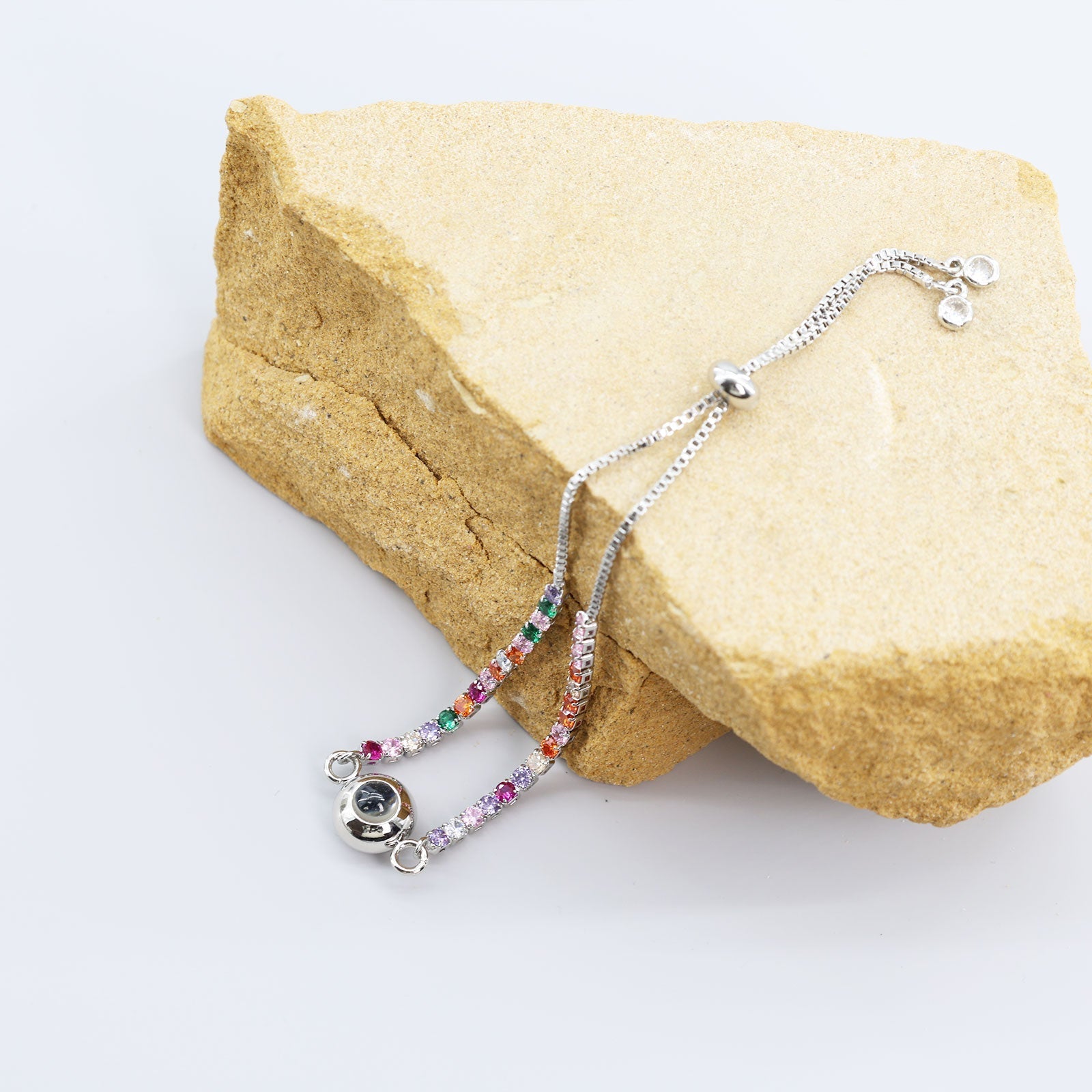 Colored Zircon Projection Bracelet