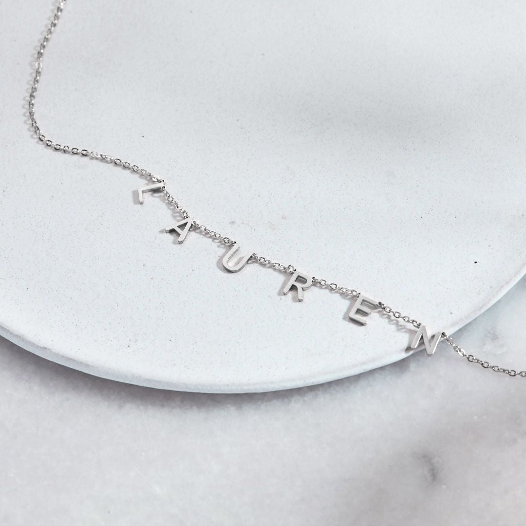 Necklace with name and custom letter