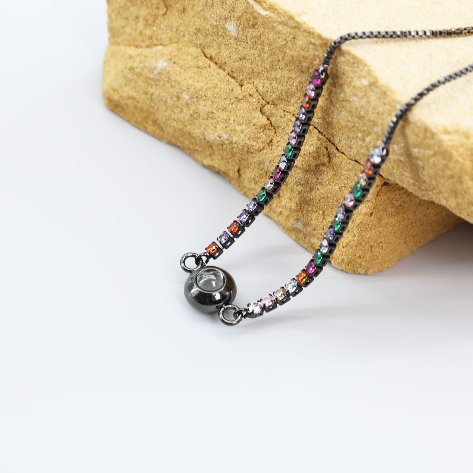 Colored Zircon Projection Bracelet