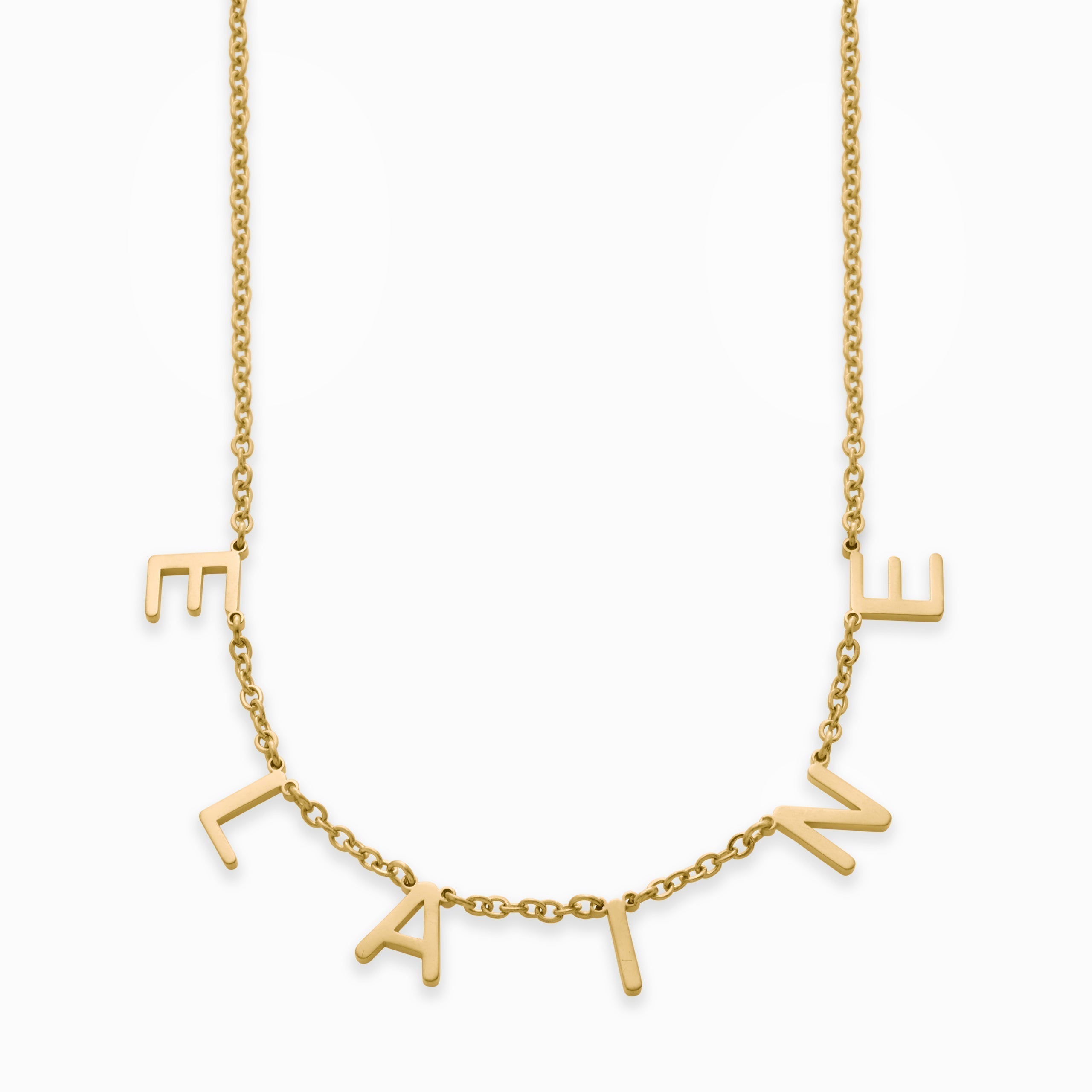 Necklace with name and custom letter