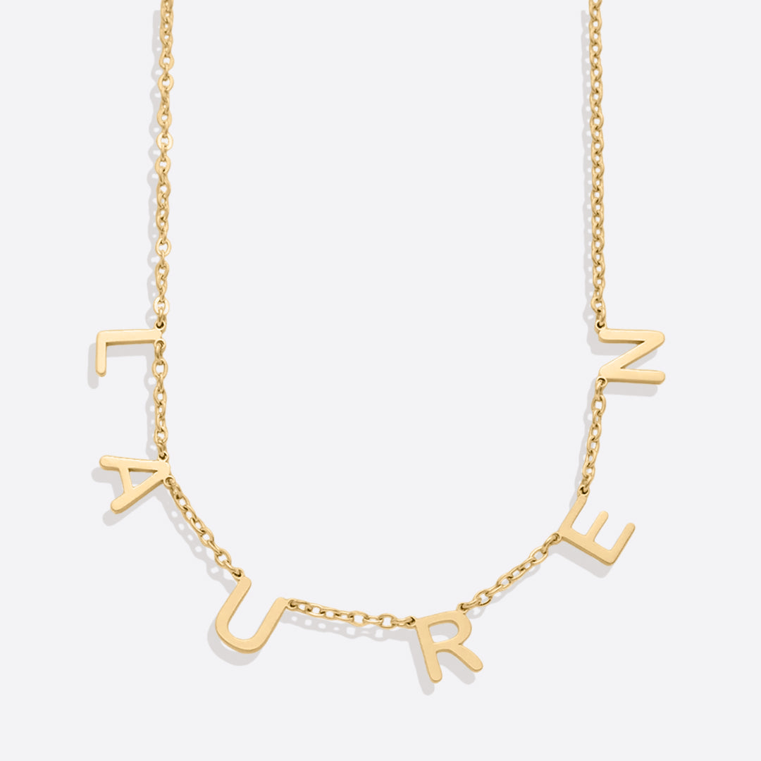 Necklace with name and custom letter