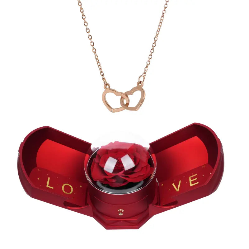 Coffret Harmonie Rose Éternelle with Collier Gravé