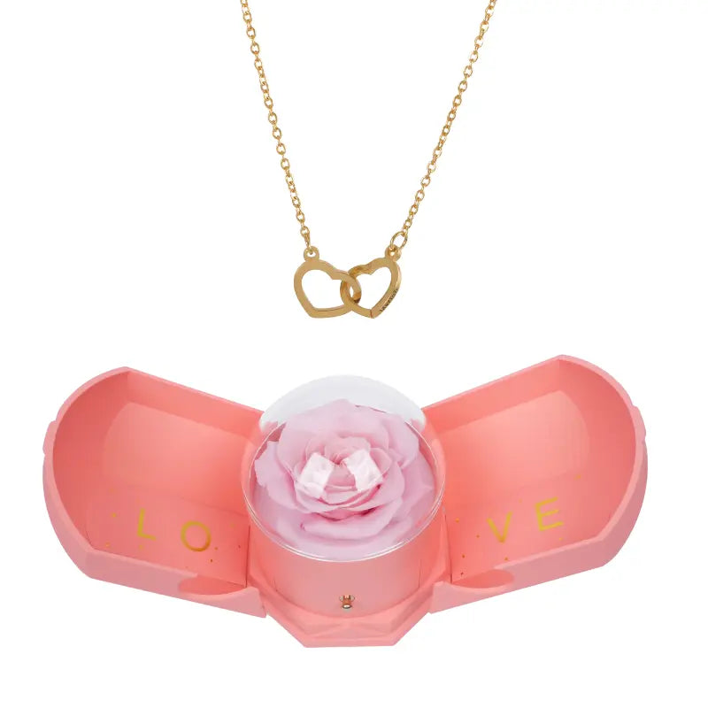 Coffret Harmonie Rose Éternelle with Collier Gravé