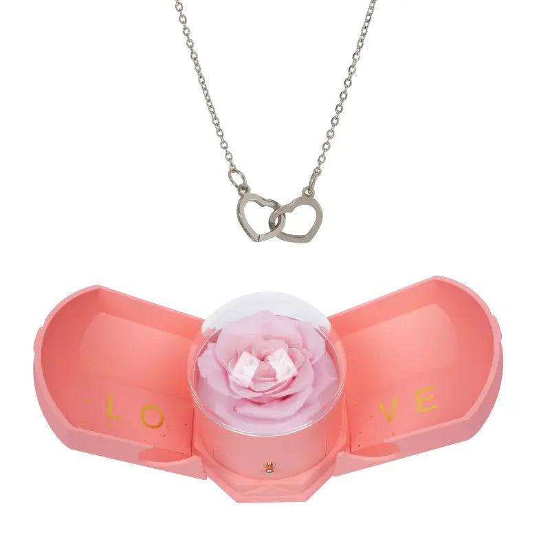 Coffret Harmonie Rose Éternelle with Collier Gravé