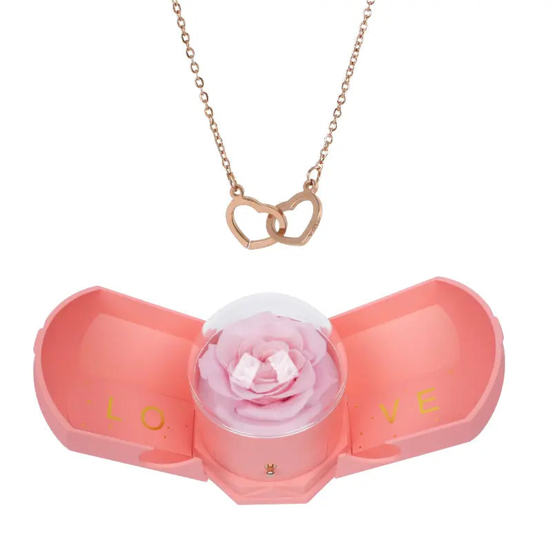 Coffret Harmonie Rose Éternelle with Collier Gravé