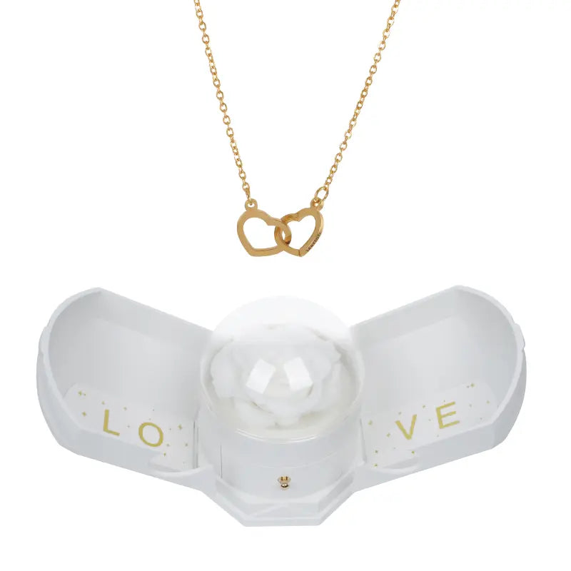 Coffret Harmonie Rose Éternelle with Collier Gravé