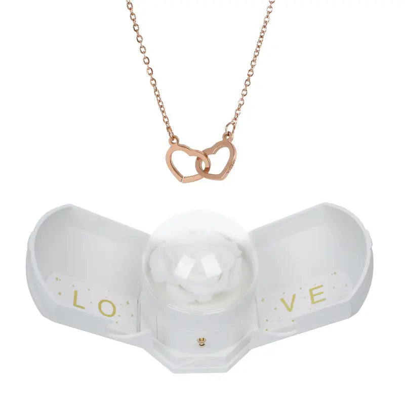 Coffret Harmonie Rose Éternelle with Collier Gravé