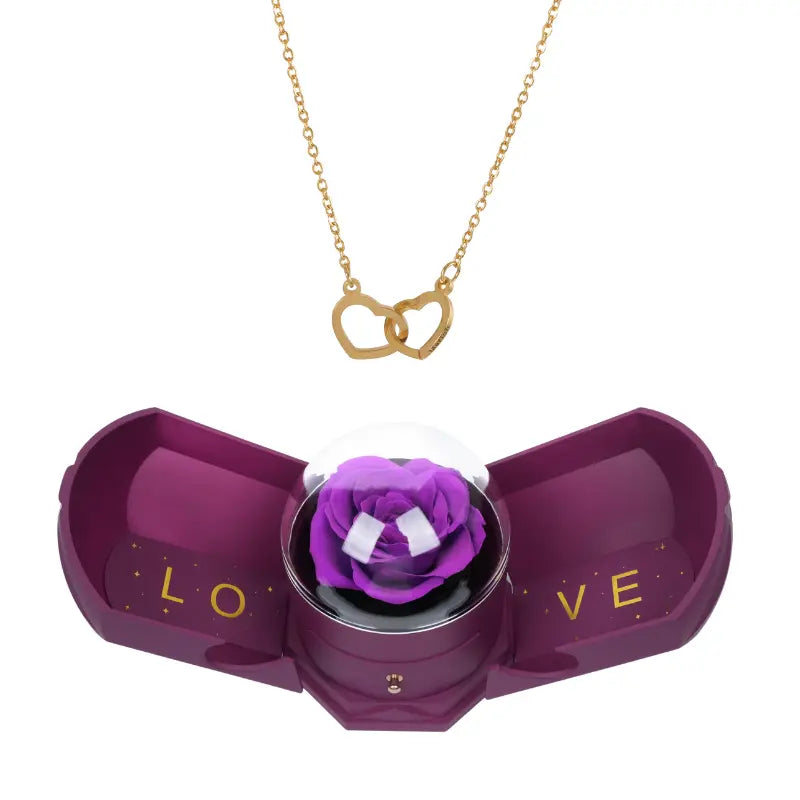 Coffret Harmonie Rose Éternelle with Collier Gravé