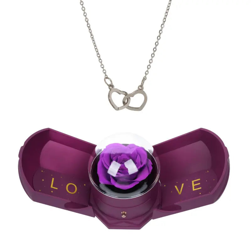 Coffret Harmonie Rose Éternelle with Collier Gravé