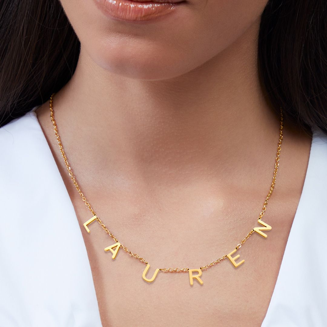Necklace with name and custom letter