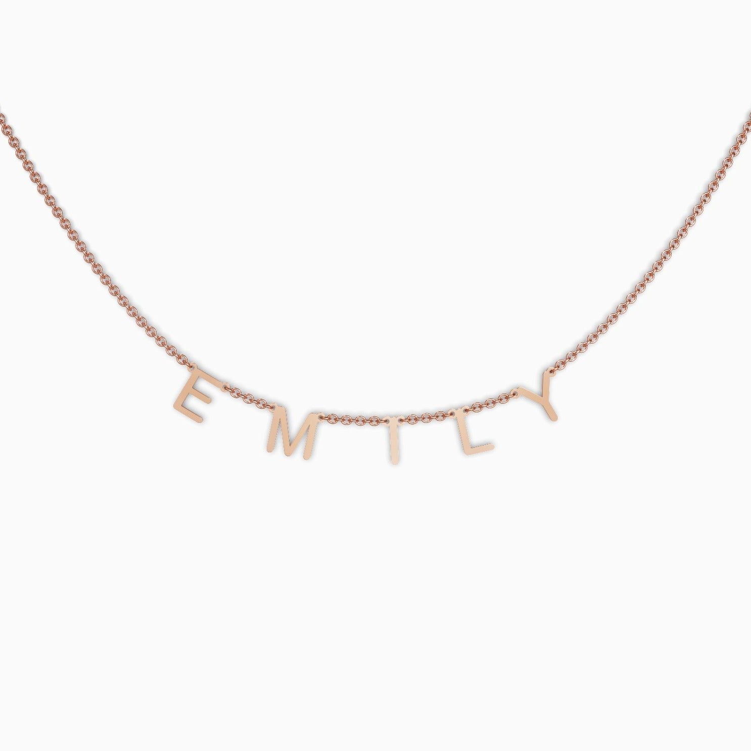 Necklace with name and custom letter