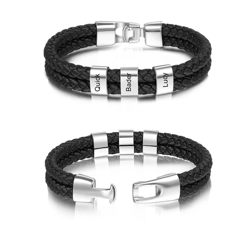 Custom minimalist bracelet with beads and name