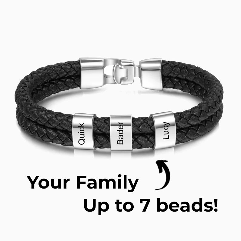 Custom minimalist bracelet with beads and name