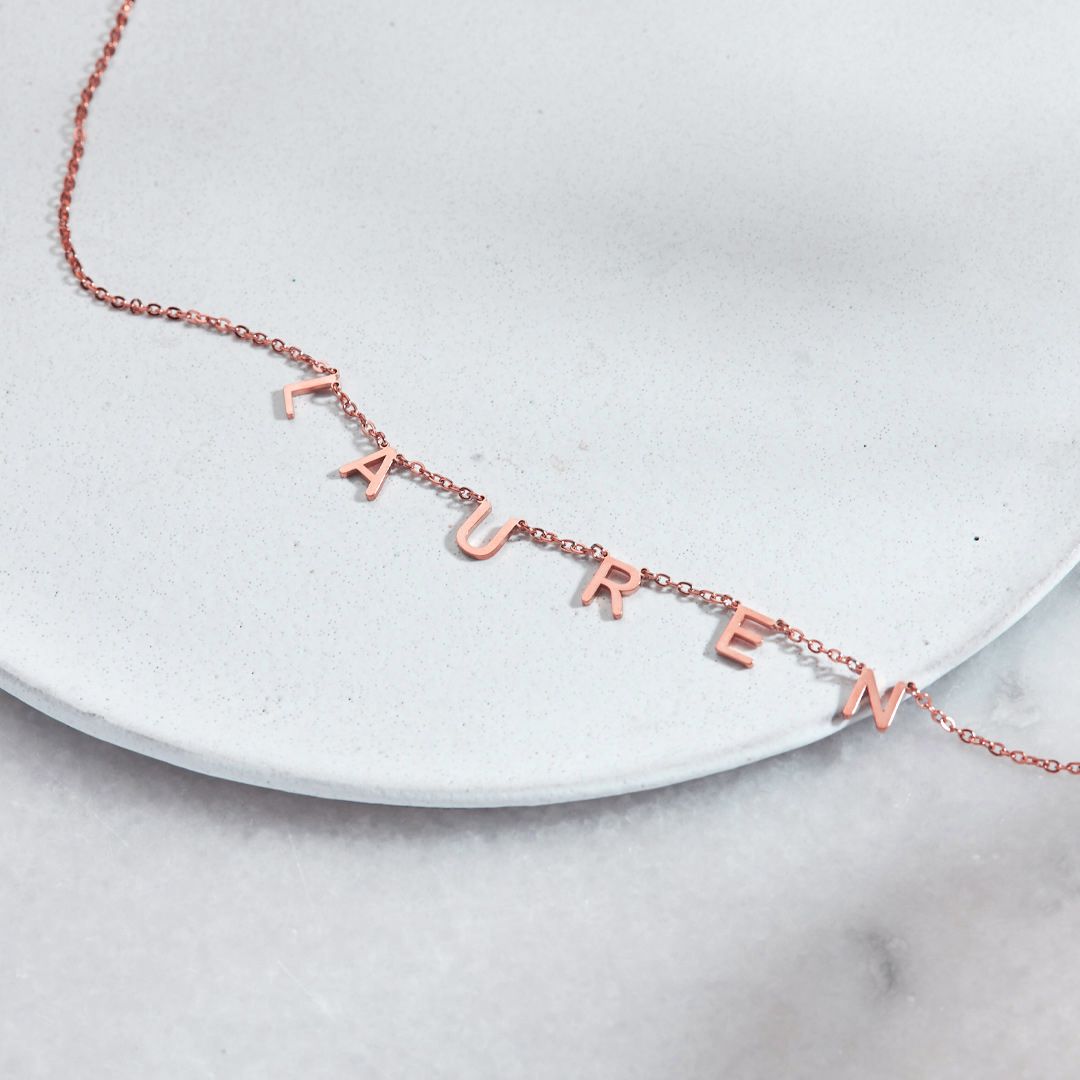 Necklace with name and custom letter