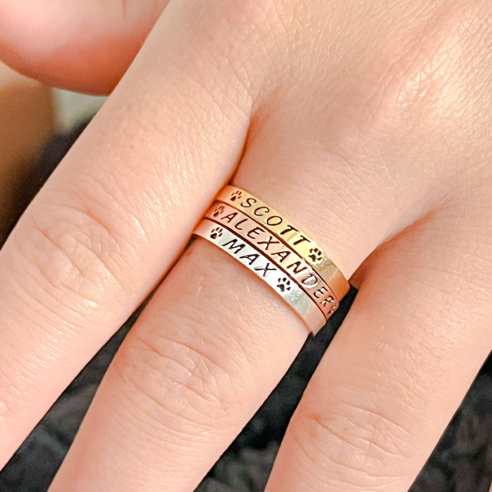 Stackable animal band ring