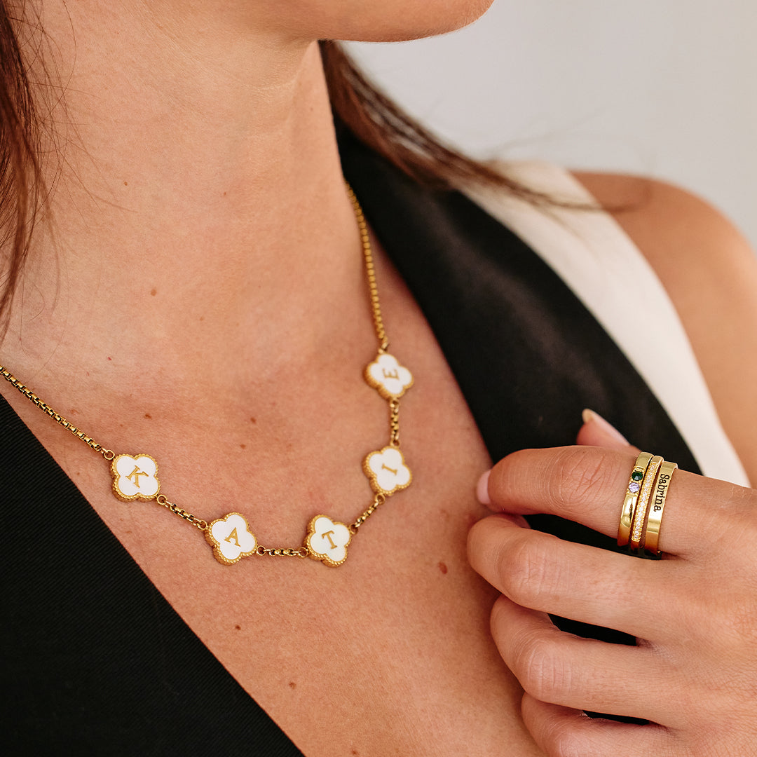 Clover Personalized Name Necklace