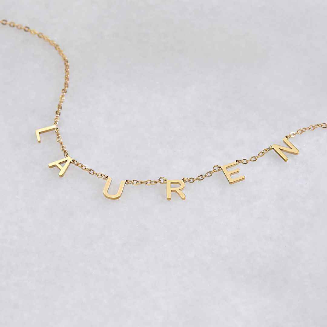 Necklace with name and custom letter
